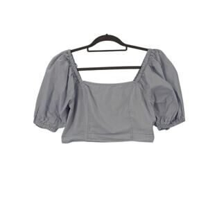 Aerie Blue Striped Crop Top